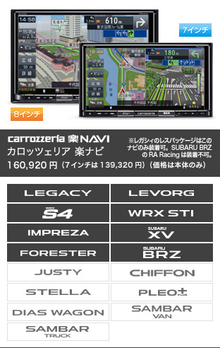 カロッツェリア 楽ナビ