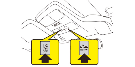 それぞれのスイッチを2秒以上押し続けるとOFFにできます。メーター内の表示灯が点灯します。再度、長押しするとONになり、表示灯が消灯します。