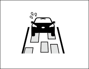 車線を誤って認識し、車線逸脱警報が作動することがあります。