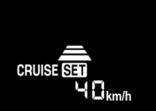 SET表示が点灯し、セット車速で定速走行します。