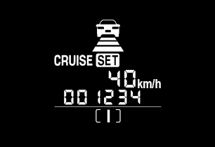 先行車を認識している