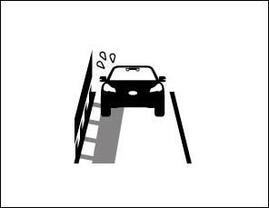 車線を誤って認識し、車線逸脱警報が作動することがあります。