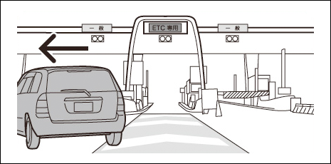 料金所で先行車が急に車線変更して認識エリアから外れ自車が意図せず加速。