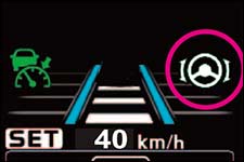 システムがスタンバイ状態となり、レーンキープ表示灯が点灯します。